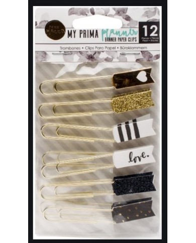 Clips My Prima Planner Embellishments - BANNER PAPER CLIPS