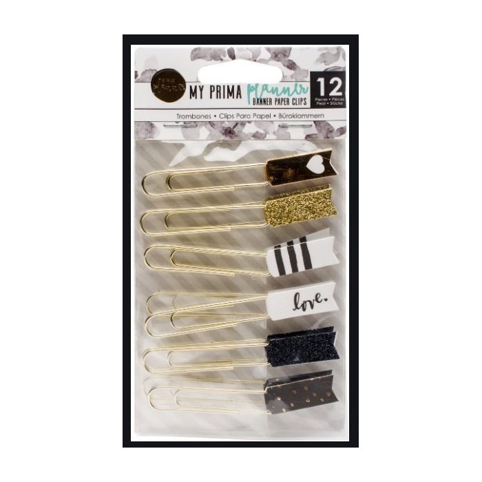Clips My Prima Planner Embellishments - BANNER PAPER CLIPS