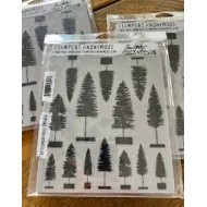 Sello de caucho de Tim Holtz CMS455 TREES