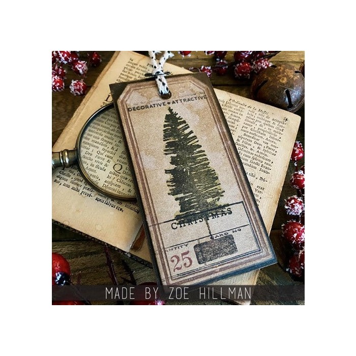 Sello de caucho de Tim Holtz CMS455 TREES
