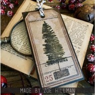 Sello de caucho de Tim Holtz CMS455 TREES