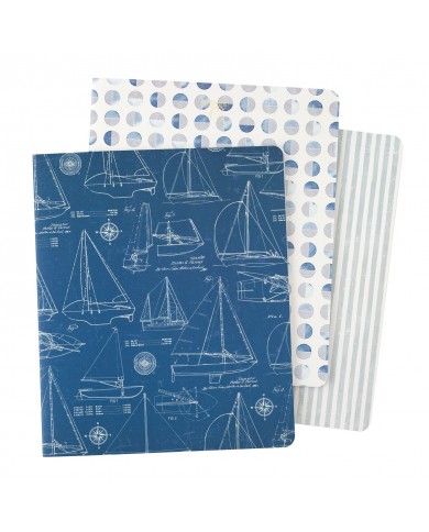 Paquete de NOTEBOOKS - HS - SET SAIL - SAILBOATS (3 PIECE) 34022453