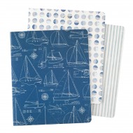Paquete de NOTEBOOKS - HS - SET SAIL - SAILBOATS (3 PIECE) 34022453