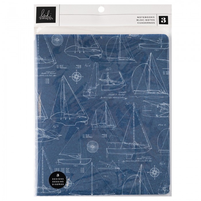 Paquete de NOTEBOOKS - HS - SET SAIL - SAILBOATS (3 PIECE) 34022453
