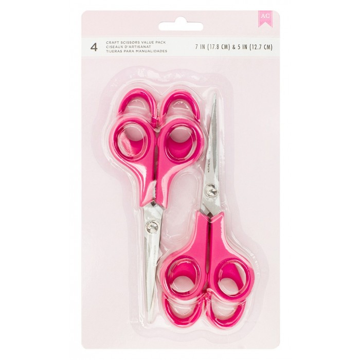 TIJERAS en PACK x 4 Color Rosa AC 340056