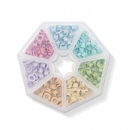 STORAGE EYELETS AND CASE - PASTEL (141 PIECE) 660383