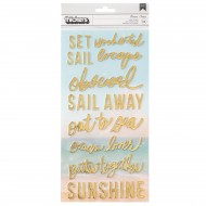 Stickers chipboard con relive de frases con foil HS - SET SAIL  (66 PIECE) 34021032