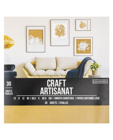 Bloc de papeles 30 HOJAS de 30x30cmts  CRAFT -SMOOTH CARDSTOCK 71911