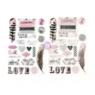 PRIMA MARKETING Puffy Stickers - Rose Quartz