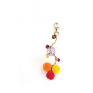 MY PRIMA PLANNER EMBELLISHMENTS – FUSCHIA CHERRY POM POM KEY CHAIN
