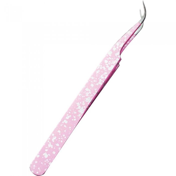 Elizabeth Crafts Pink Glitter Fine Pointed Tweezers
