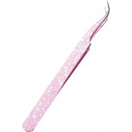 Elizabeth Crafts Pink Glitter Fine Pointed Tweezers