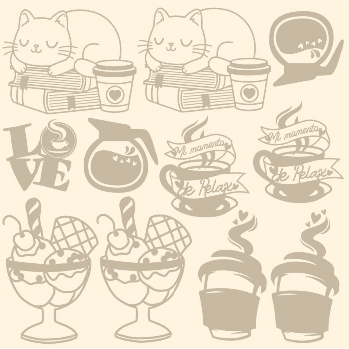 Chipboard CHOCOLATE 3 Shakers 30X 30 cm