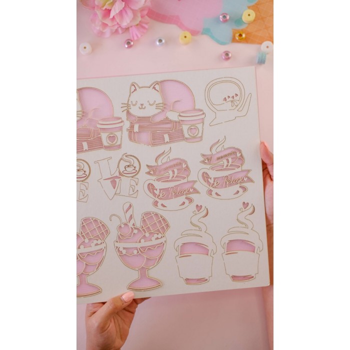 Chipboard CHOCOLATE 3 Shakers 30X 30 cm