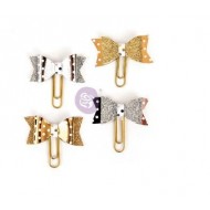 Clips Moñas doradas y plateadas My Prima Planner
