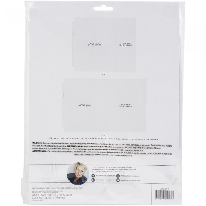 Fundas Heidi Swapp Storyline Chapters Page Protectors 10/Pkg