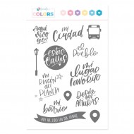 Sello Scrap Your Life Mi ciudad Kimidori Colors