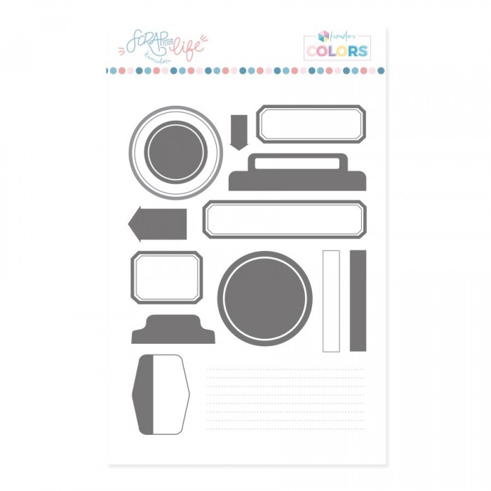 Sello Scrap Your Life Labels Kimidori Colors