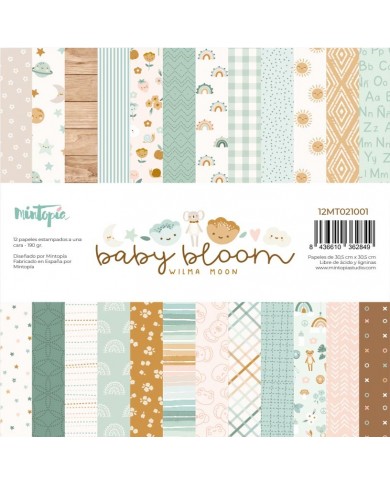 Papeles 30x30 Baby Bloom Una Cara 24 papeles 12MT021001