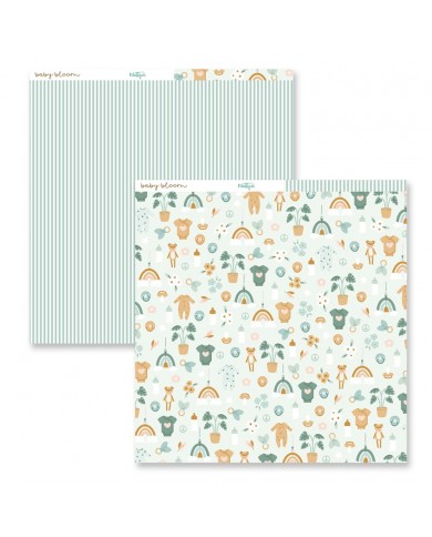 Papeles 30x30 Baby Bloom Una Cara 24 papeles 12MT021001
