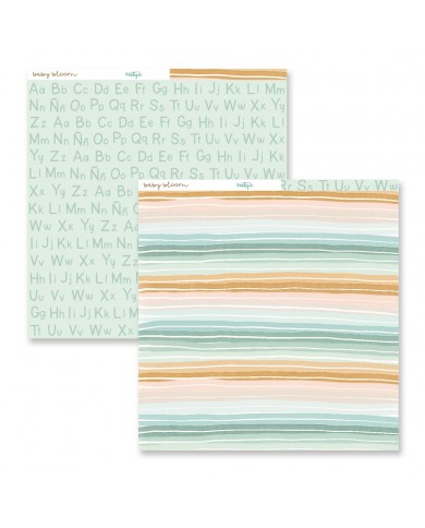 Papeles 30x30 Baby Bloom Una Cara 24 papeles 12MT021001