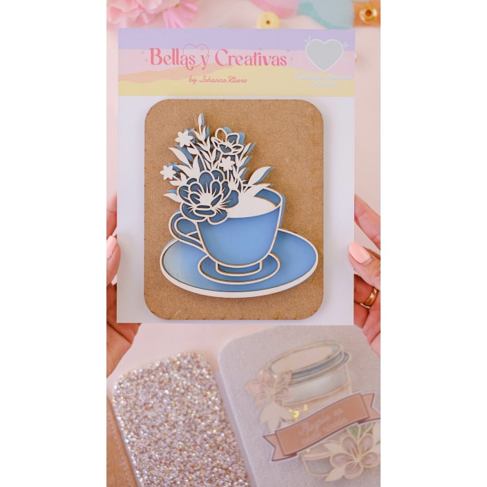 Base Álbum Taza con Flores Shaker Johana Rivero