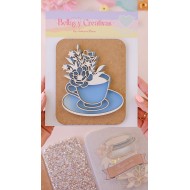 Base Álbum Taza con Flores Shaker Johana Rivero