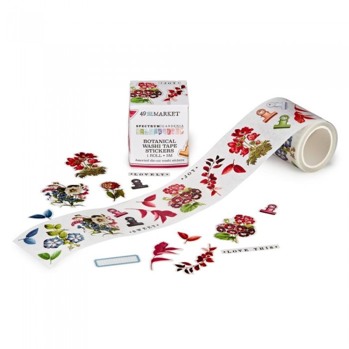 Cinta Washi Sticker pre troqueladas 49 And Market Botanica