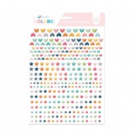 Pegatinas puffy estrellas y corazones Summer