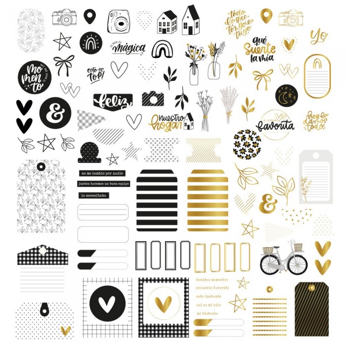 Die cuts Black and white