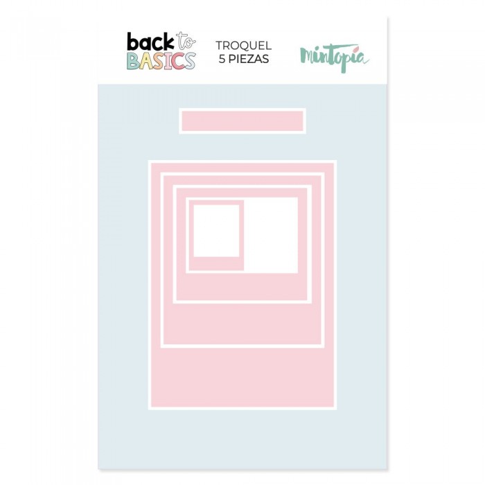 Troquel Back To Basics Mintopía Marcos polaroid anidados