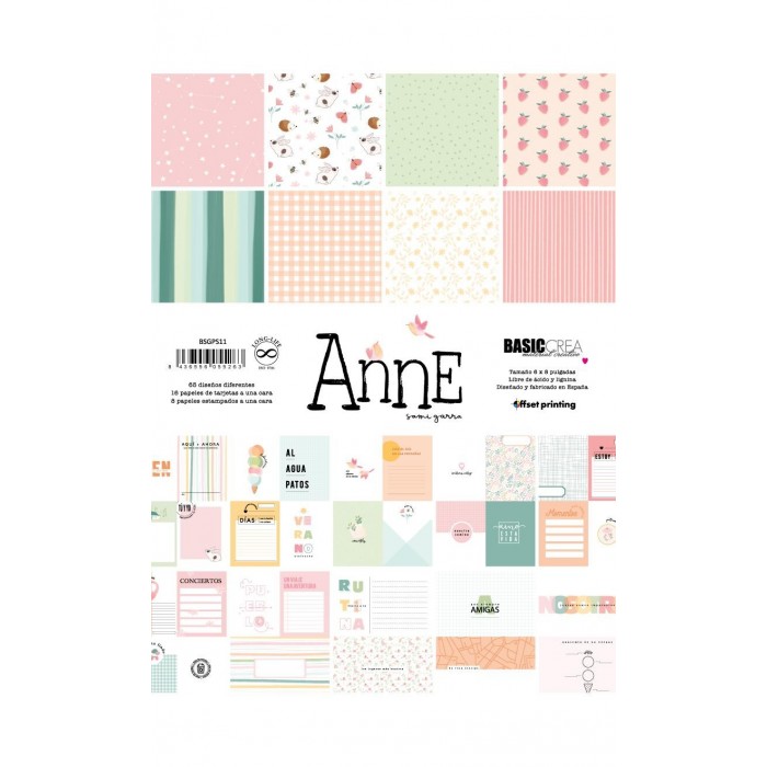 Bloc tarjetas y papeles ANNE BSGPS11