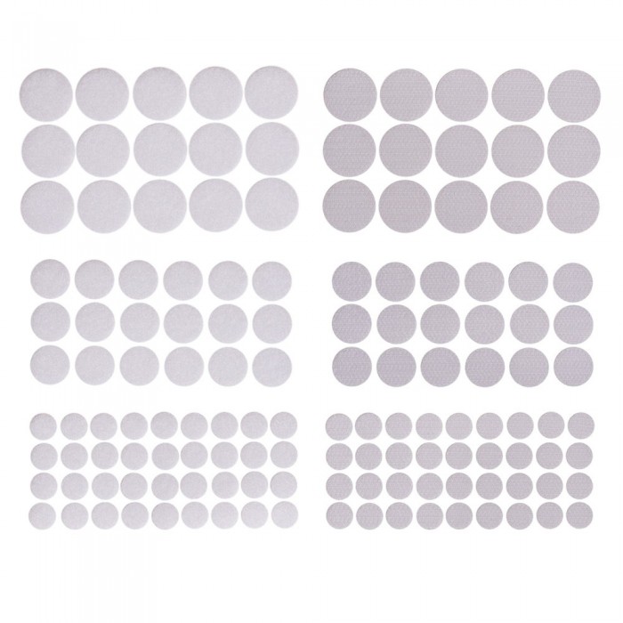 Dots de velcro color blanco medidas surtidas 69 pcs dpkd010