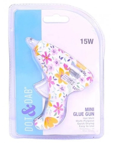 Pistola de silicona con diseño White Floral