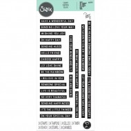 Set de Sellos con frases Sizzix Clear Stamps By Pete Hughes 665909