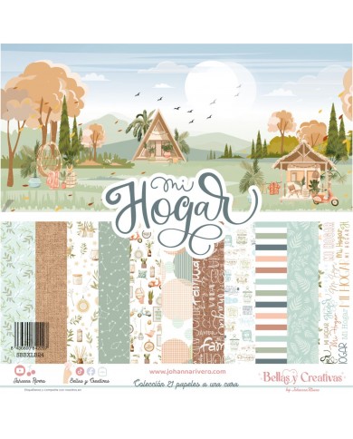 Colección 21 papeles una cara 12×12″ Colección MI Hogar Johanna Rivero