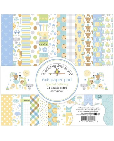 Coleccion Doodlebug Design 6x6 Special Delivery 24 hojas doble cara