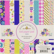 Coleccion Doodlebug Design 6x6 Hello 24 hojas doble cara