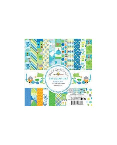 Coleccion Doodlebug Design 6x6 dragon tails 24 hojas doble cara