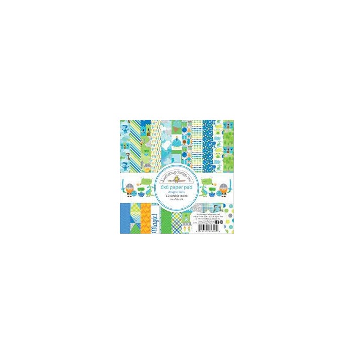 Coleccion Doodlebug Design 6x6 dragon tails 24 hojas doble cara