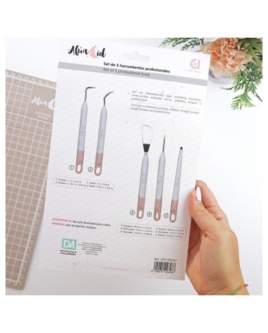 Set 5 espátulas para plotters y/o mix media Alúa Cid