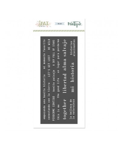 Sello Frases coordinadas (combina con troquel Colección Salvaje) Mintopia VVMT024051