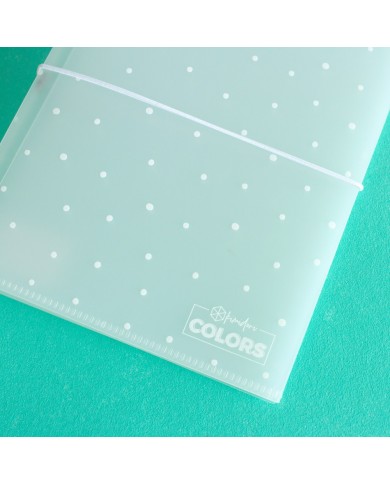 Carpeta almacenamiento Kimidori Colors 6x8" Puntos Blancos