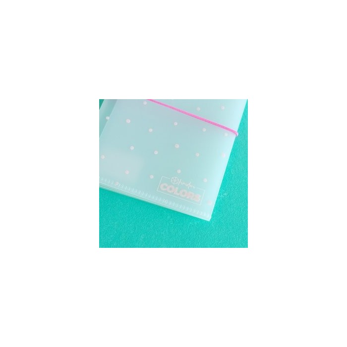 Carpeta almacenamiento Kimidori Colors 4x6" Puntos Rosa