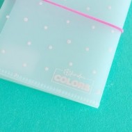 Carpeta almacenamiento Kimidori Colors 4x6" Puntos Rosa