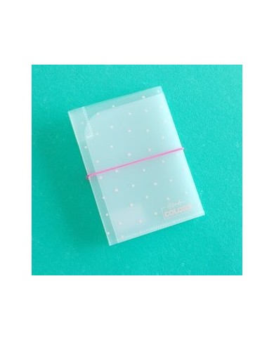 Carpeta almacenamiento Kimidori Colors 4x6" Puntos Rosa