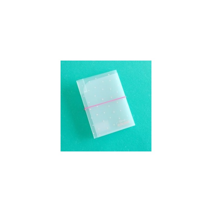 Carpeta almacenamiento Kimidori Colors 4x6" Puntos Rosa