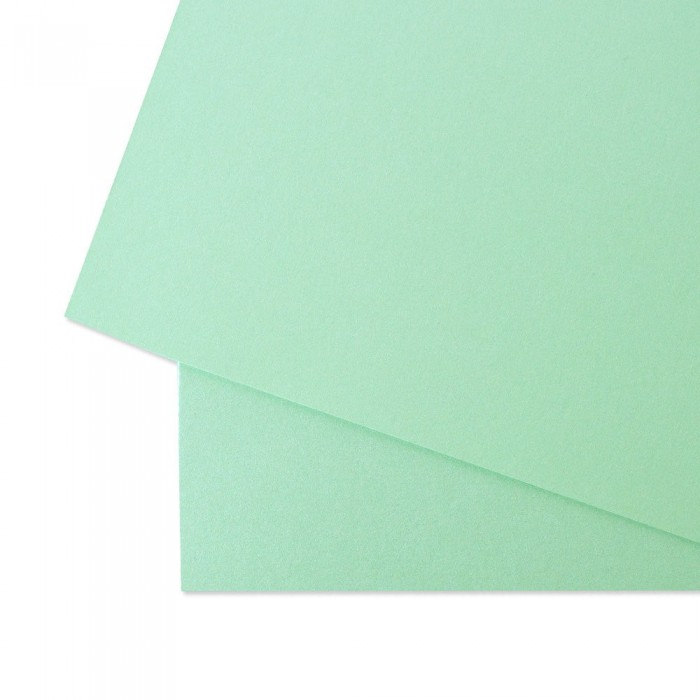 Cartulina PREMIUM Perlada Mintopía 12"x12" Verde Pastel