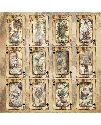 Pad 12x12" Bellaluna Crafts con 12 papeles doble cara Madness Poker Cards