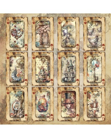 Pad 12x12" Bellaluna Crafts con 12 papeles doble cara Madness Poker Cards